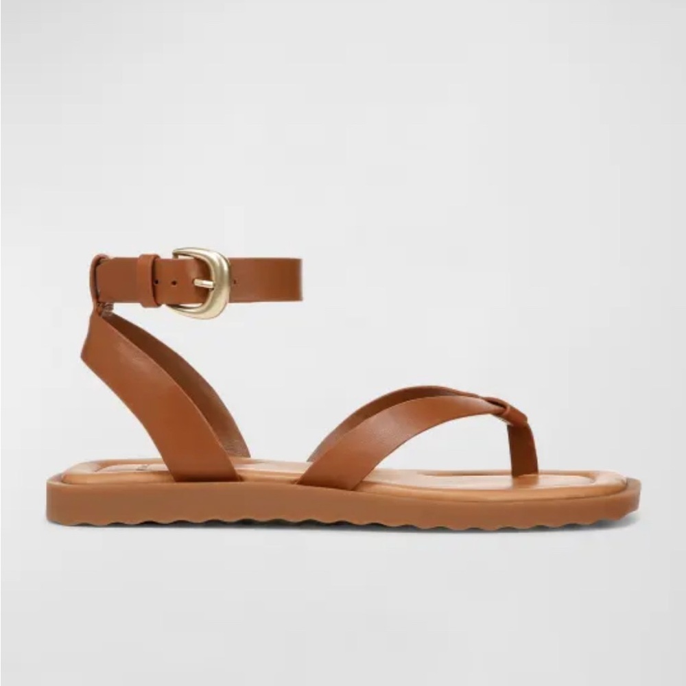VINCE. Brown Ankle Strap Sandals